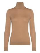 Lauren Ralph Lauren Silk-Blend Turtleneck Sweater Beige