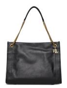 Lauren Ralph Lauren Pebbled Leather Large Bradley Tote Bag Svart