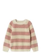 Lil'Atelier Nmfemlen Ls Knit Stripe Lil Rosa