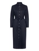 Lauren Ralph Lauren Linen Shirtdress Marinblå