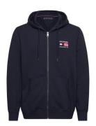 Tommy Hilfiger Americana Zip Through Hoody Marinblå