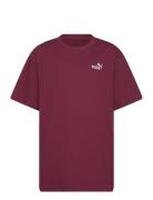 PUMA Ess Small No. 1 Logo Relaxed Tee B Burgundy