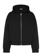 Weekday Over D Scuba Zip-Hoodie Svart