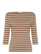 Tommy Hilfiger New Cody Slim Boat-Nk 3/4Slv Brun