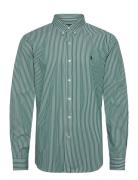 Polo Ralph Lauren Slim Fit Striped Stretch Poplin Shirt Grön