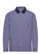 Tommy Jeans Tjm Canvas Cord Overshirt Ext Blå