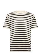 GANT Waffle Stripe Ss T-Shirt Kräm
