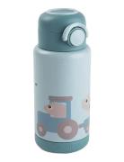 D By Deer Insulated Bottle Tiny Farm Blue 340 Ml Multi/patterned