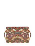 Morris & Co Strawberry Thief Red Large Tray Multi/patterned