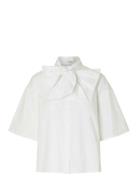 Selected Femme Slfaya-Juno 2/4 Bow Shirt Vit