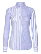 Polo Ralph Lauren 55/2 Oxford Mesh-Knt-Shirt Blå