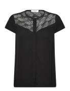 Rosemunde Rwelif Capsleeve Regular Lace Blous Svart