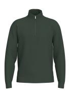 Selected Homme Slhemanuel Soft Zip High Neck Sweat Noos Khaki Green