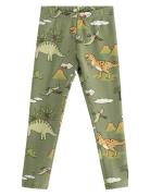 Lindex Leggings Dino Aop Grön