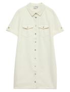 Vero Moda Vmjennie Ss Short Denim Dress Ga Noos Vit