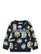 Name It Nmmjazy Pokemon Nreg Sweat Unb Sky Marinblå