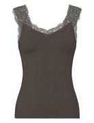 Pieces Pcbarbera Lace Top Jrs Noos Bc Brun