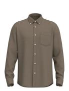 Selected Homme Slhregrick-Ox Shirt Ls Noos Khaki Green