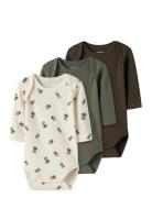 Name It Nbmbody 3P Ls Robot Noos Khaki Green