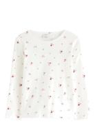 Lindex Top Ls Pointelle Aop Vit