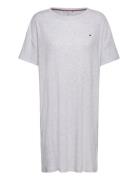 Tommy Hilfiger Ss Rib Jersey Nightdress Grå