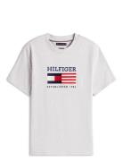 Tommy Hilfiger Americana Monotype Flag Box Tee Grå