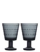 Iittala Kastehelmi 26Cl Glas På Fod 2Stk Grå