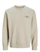 Jack & J S Jprblachad Branding Sweat Crew Nec Jnr Beige