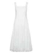 Mango Embroidered Dress With Puffed Hem Vit