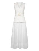 Mango Linen And Ramie Dress With Belt Vit