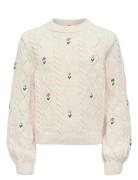 Kids Only Kogflower L/S O-Neck Knt Kräm