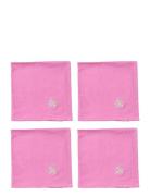 Midnatt Napkins 4-Pack Pink Daisy Röd