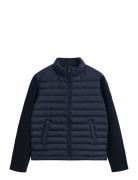 GANT Mixed Media Jacket Marinblå