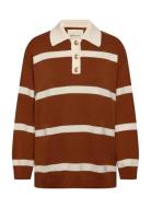 GANT Striped Knit Rugger Röd