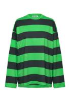 Weekday Long-Sleeved Over D Cotton T-Shirt Grön