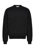 Weekday Regular Knitted Cotton Sweater Svart