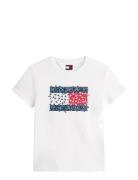 Tommy Jeans Tjw Reg Floral Flag Tee Vit