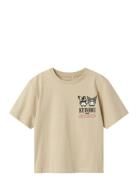 Name It Nkfjixara Hellok Ss Nreg Top Box Sky Beige