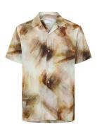 Selected Slhreg-Air Shirt Ss Mix Multi/patterned