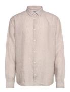 Selected Slhregkylian-Linen Shirt Ls Classic Noos Beige