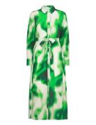 Selected Slfclaudine Ls Ankle Shirt Dress B Grön