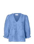 Selected Slfcathi-Sadie 3/4 Top Ff Blå