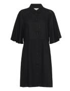 Selected Slfgulia 2/4 Short Shirt Dress Svart