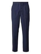 Selected Slh190-Reg Tapered Leroy Pleat Pant Noos Marinblå