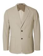 Selected Slhreg-Smith Seersucker Blz Beige