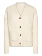 Selected Slfana Ls Knit Cardigan Noos Kräm