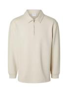 Selected Slhrelax-Emanuel Soft Polo Zip Sweat Ex Kräm