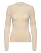 Selected Slfcabala Ls Knit O-Neck Kräm