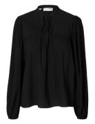 Selected Slfkaterine Ls Tie Top B Svart