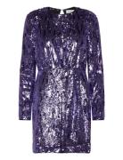 Selected Slfari-Colyn Ls Short Sequins Dress B Lila